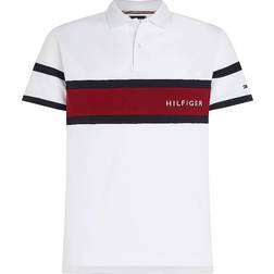 Tommy Hilfiger Regular Fit Colorblock Logo Polo Shirt - Fresh White