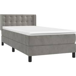 vidaXL Vvelvet Light Grey Kontinentalseng 80x200cm