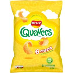 Walkers Quavers Cheese Multipack Snacks Crisps 16g 6Paquet