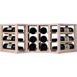 Caverack Caverack Halv Hjørne 12 Flasker Fyrretræ Vinreol 60x30cm