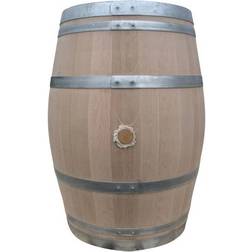 Renovated wine barrel with galvanized hoops Wine Rack