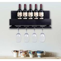 Vinobarto Freja - Black Wood Pallet - Small model Wine Rack 60x26cm