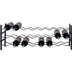 Fina - 24 bottles - Black metal Wine Rack 84x29.5cm