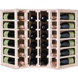 Caverack Hjørne 24 Flasker Fyrretræ Vinreol 60x60cm