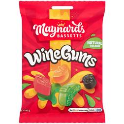 Maynards Bassetts Wine Gums Sweets Bag 190g 1pack