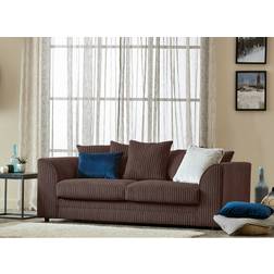 Zipcode Design 3 Seater Chocolate Sofa 190cm 3-Sitzer