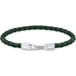 Thomas Sabo Braided Bracelet - Silver/Green