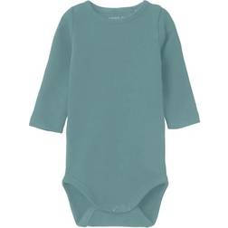 Name It Kid's Langarm Strampler - Mineral Blue (13227877)