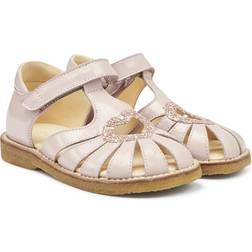 Angulus Hjerte Sandaler - Pale Rose/Rose Glitter