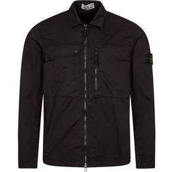 Stone Island 10210 Supima Cotton Twill Stretch-Tc Overshirt - Black