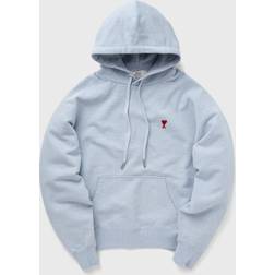Ami Paris Heart Logo Hoodie Heather Blue