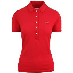 Lacoste Women's Slim Fit Stretch Mini Cotton Piqué Polo - Red