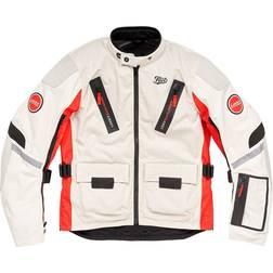 Fuel Astrail Lucky Explorer Motorrad Textiljacke, weiss-rot, Größe