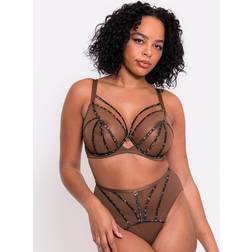 Curvy Kate Scantilly Senses Plunge Bra Leopard Brown