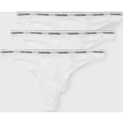 Calvin Klein Pack Thongs Modern Logo White