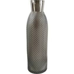 Leaf Smoke Diamond Tall Glass Vase