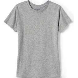 Lands' End Kid's School Uniform Short Sleeve Essential Tee - Gray Heather