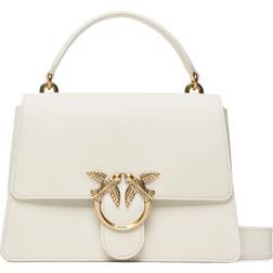 Pinko Classic Love Bag One Light Simply à anse supérieure, Blanc blanc-or antique, U