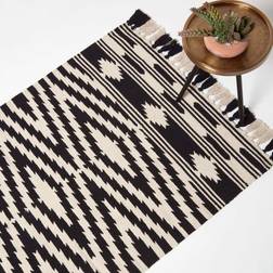 Homescapes & White 240 Dinan Kilim White, Black