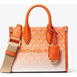 Michael Kors Mirella Extra Small Ombré Logo Crossbody Bag - Poppy