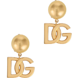 Dolce & Gabbana Clip On Earrings with DG Logo - Gold