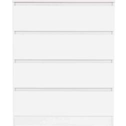 SECONIQUE Malvern White Chest of Drawer 80x100cm