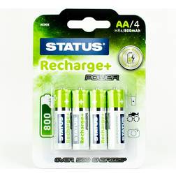 Status AA800 NiMH Rechargeable Battery Compatible 4-pack