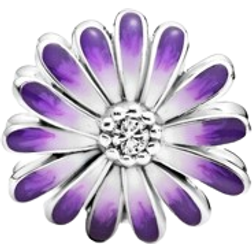 Pandora Daisy Charm - Silver/Purple/Transparent