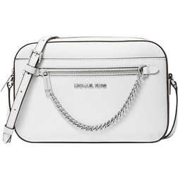 Michael Kors Jet Set Large Saffiano Leather Crossbody Bag - Optic White