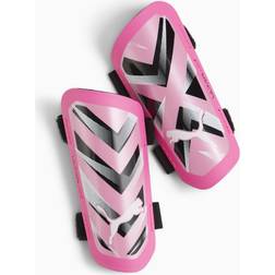 Puma Ultra Light Strap Football Shin Guards, Poison Pink/White/Black