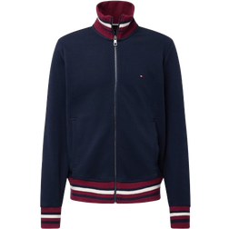 Tommy Hilfiger Global Stripe Funnel Neck Zip-Thru Sweatshirt - Desert Sky