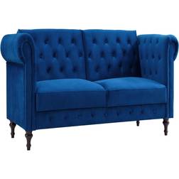 GRS Colin Blue Velvet Sofa 217cm 3 Seater