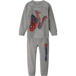 Name It Spiderman Night Set - Grey Melange (13223944)