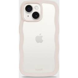 Holdit Phone Case Wavy Light Beige/Transparent iPhone 15 Plus