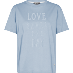 Mos Mosh Asa O-SS Tee - Cashmere Blue