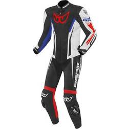 Berik Monza 1-Teiler Motorrad Lederkombi - Schwarz/Weiss/Rot/Blau
