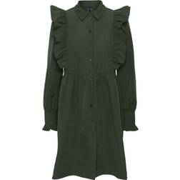 Vero Moda Mella Short Dress - Green/Duffel Bag