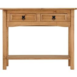 SECONIQUE Corona Pine Console Table 34x90cm