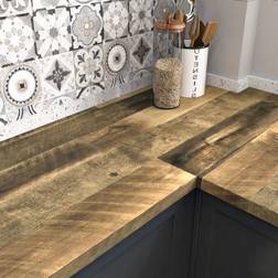 Westick WESTICK Brown Wood Wallpaper Peel and Stick Wood Contact Paper for Cabinets Countertops Waterproof Wooden Wall Paper Decorative Vinyl Countertop Wood Wallpapers for Bedroom Accent Wall 15.75" x 78"