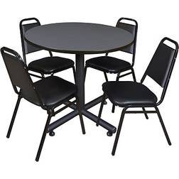 Regency Breakroom Black/Grey Dining Set 42"