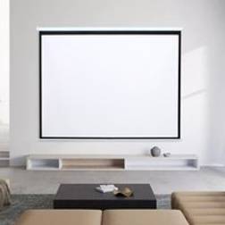 LivingAndHome Manual Projector Screen Matt Pull Down Projection White 122cm