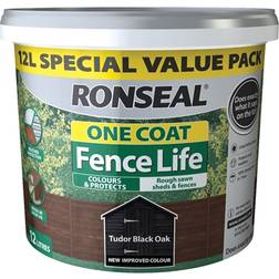 Ronseal One Coat Fence Life Tudor Wood Paint Black