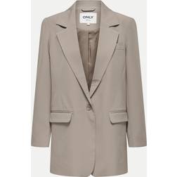 Only Long Blazer Jacket - Mushroom