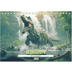 Calvendo Prehistoric Animals AI Fantasy Images A5 landscape Desk Calendar 2025