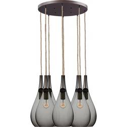 Hammers and Heels Earth Teardrop Smoke Ceiling Lamp