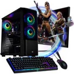 Gaming PC Complete Set AMD Ryzen 7 5700G 8x 4.6 Ghz Radeon 27" MSI TFT 32GB Ram 1TB SSD 2TB HDD