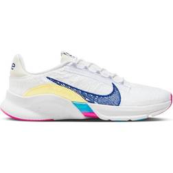 NIKE SuperRep Go 3 Flyknit Next Nature W - White/Light Laser Orange/Aquarius Blue/Deep Royal Blue