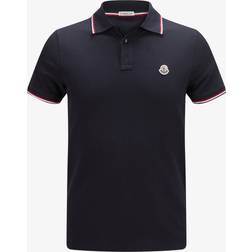 Moncler Contrast Rib Polo Navy