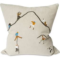 Fine Little Day Mountain climbers pillowcase Copricuscino Naturale (48x48cm)