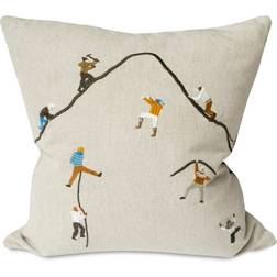 Fine Little Day Mountain climbers pillowcase Funda de cojín Natural (48x48cm)